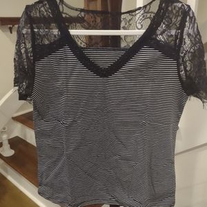 NEW Chicwish lace & Stripe top M/L